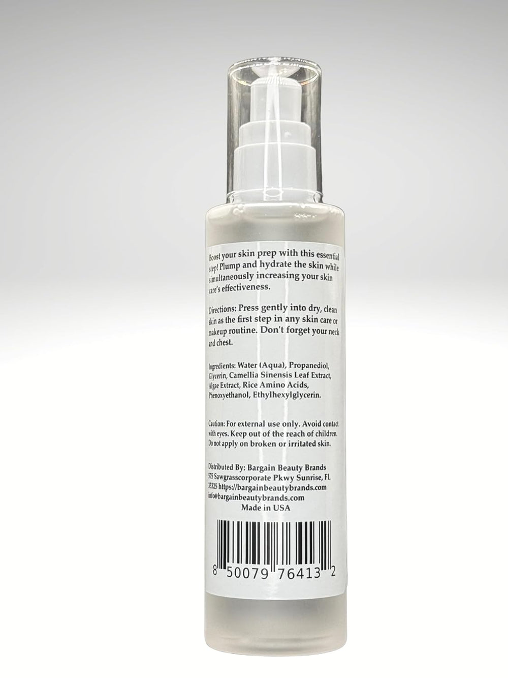 Essence – w/Glycerin & Algae Extract - Paraben Free, Vegan, Gluten Free, BHT Free, Fragrance Free – Hydrating Skin Prep– 140 ml / 5 fl oz