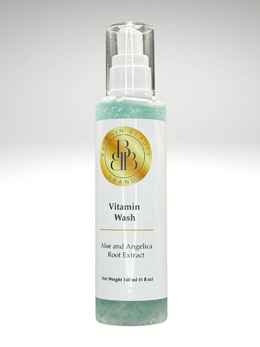 Vitamin Wash - Gentle facial Cleanser with Vitamin E and Aloe - Paraben free, Gluten Free, Vegan - 140 ml / 5 fl oz