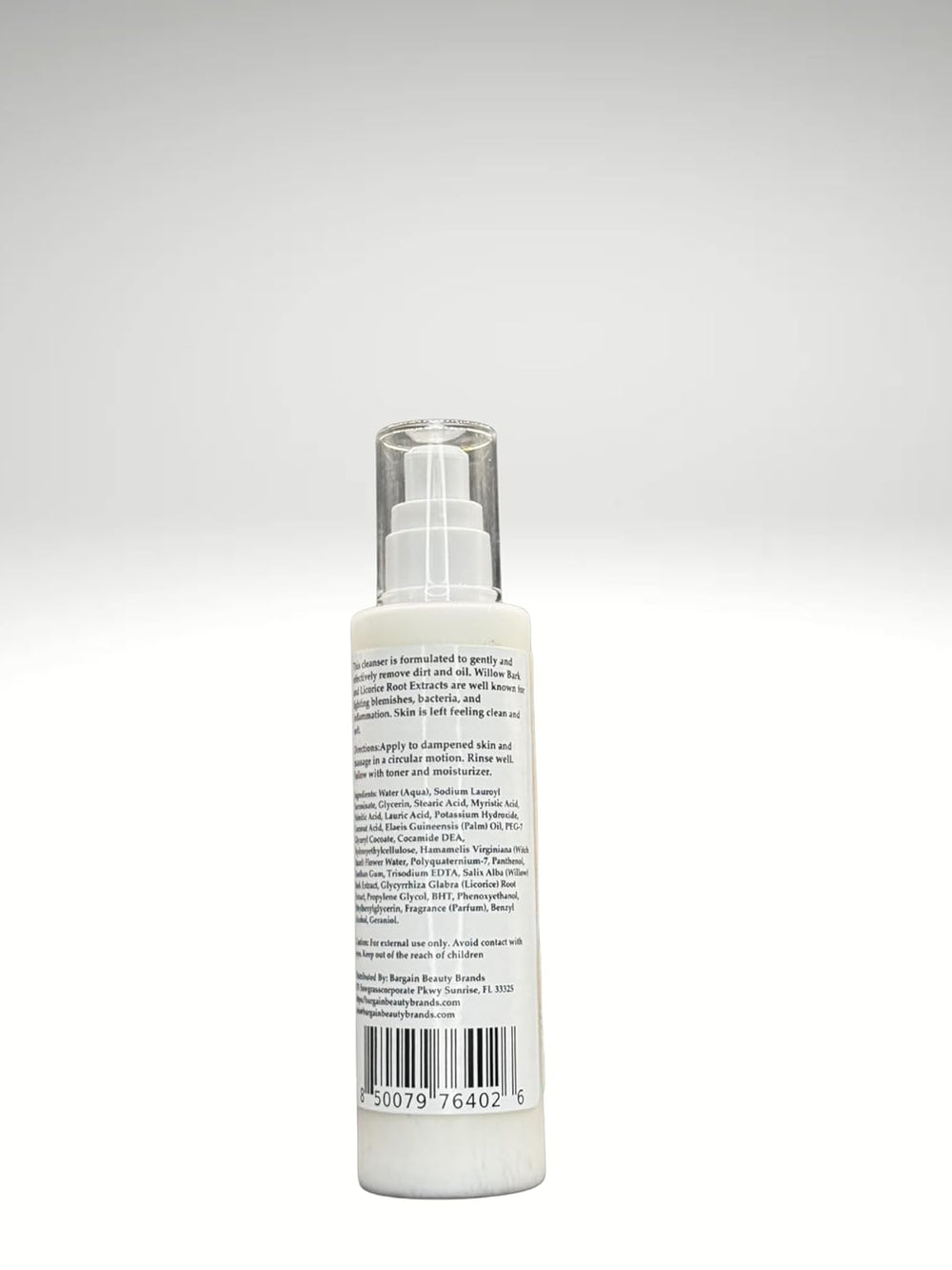 Foaming Facial Cleanser with Willow Bark and Licorice Extracts - Vegan, Paraben Free 140 ml, 5 fl oz