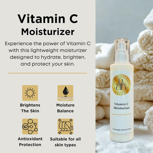 Vitamin C Moisturizer - Paraben Free, Vegan, Gluten Free - Lightweight Hydrating Cream