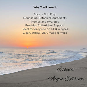 Essence – w/Glycerin & Algae Extract - Paraben Free, Vegan, Gluten Free, BHT Free, Fragrance Free – Hydrating Skin Prep– 140 ml / 5 fl oz
